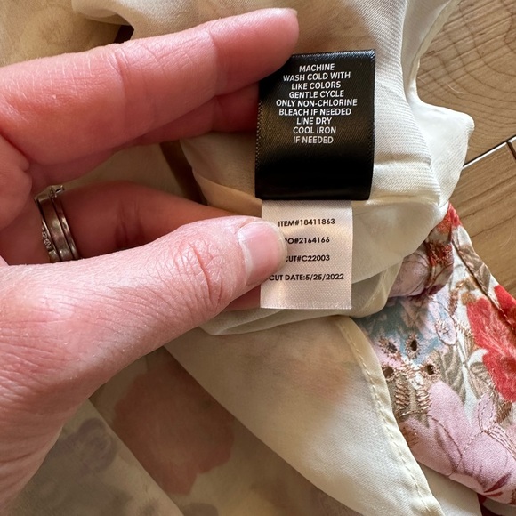 Torrid NWT Georgette Eyelet Smocked Waist Womens Puff Sleeve Blouse Boho Size 5X - Picture 7 of 8